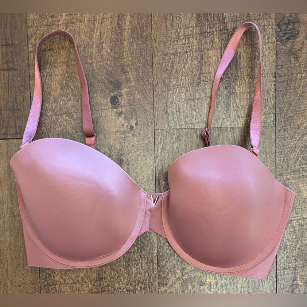Victoria's Secret Dusty Rose Strapless Convertible Push-Up Bra